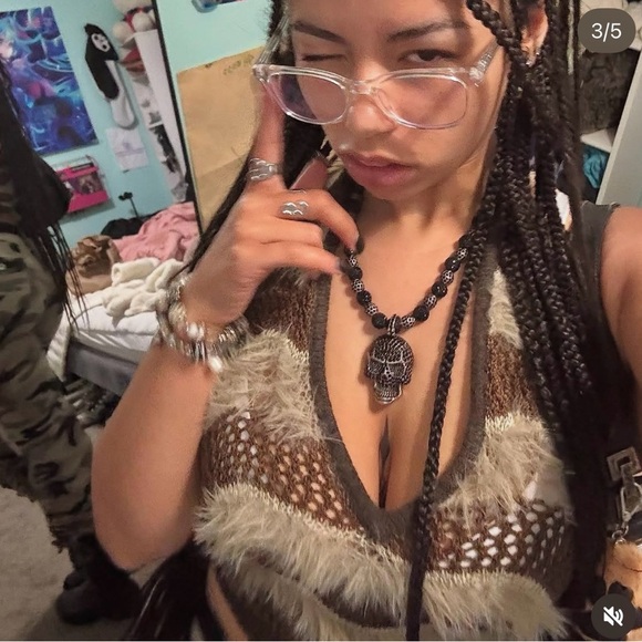 Akira Brown and Tan Women's Halter Top - Picture 5 of 5